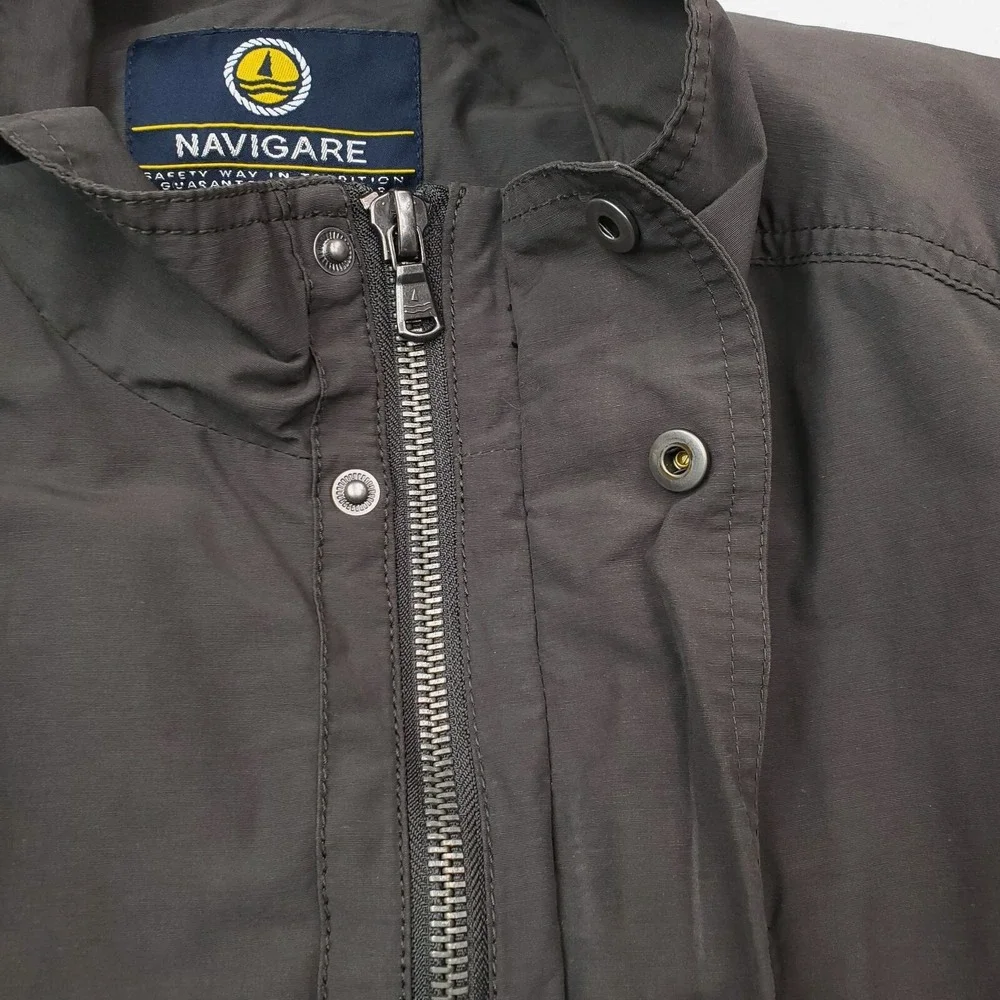 Navigare Jacket Mens XXL Green Windbreaker Rain Coat Yachting Nautcial Chore